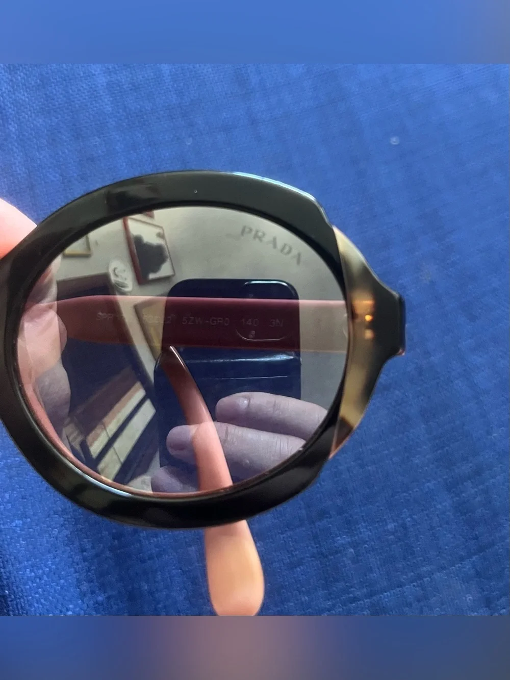 2018 Prada SPR 17U Sunglasses (specifically 5ZW/GR0 in Black/Pink/Medium Havana)